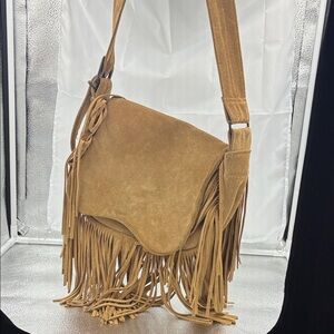 Bohemian Tan Fringe Shoulder Bag